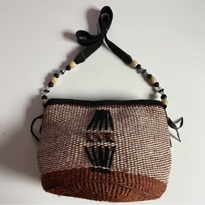 ☀️NEW Boho Beachy Woven Beaded Round Purse Bag
